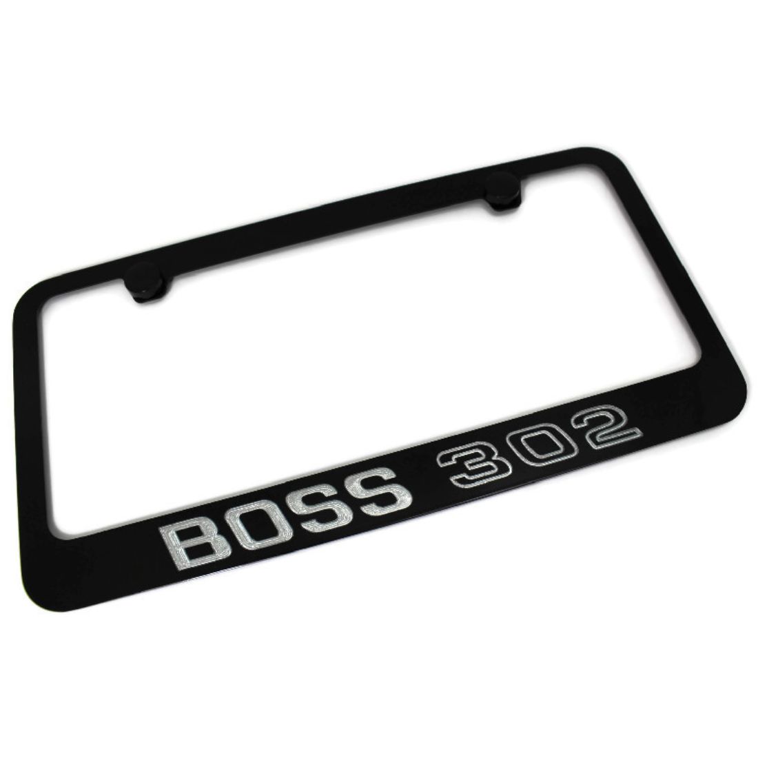 Made in USA Warranty Ford Mustang Boss 302 Black Metal License Plate